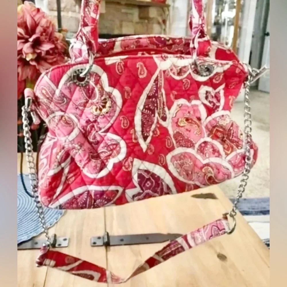 Vera bradley purse shoulder Rosey Posey vintage retired